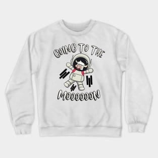 Cow is going to the moon Crewneck Sweatshirt